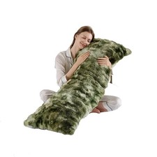 20"x54"Luxury Shaggy Faux Fur Body Pillow Cover,Bubble Fluffy Plush Bed Body ...