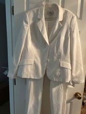 2PC Ivory Le Suit Pantsuit Size 18