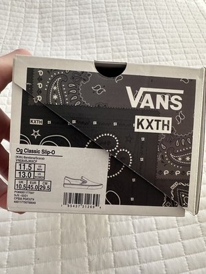 KITH VANS OG CLASSIC SLIP ON 10TH ANNIVERSARY SCARAB BANDANA SIZE