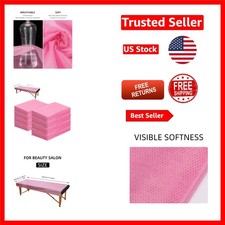 Hygienic Pink Disposable Massage Sheets 31" x 70" - 100 PCS Non-Woven Fabric
