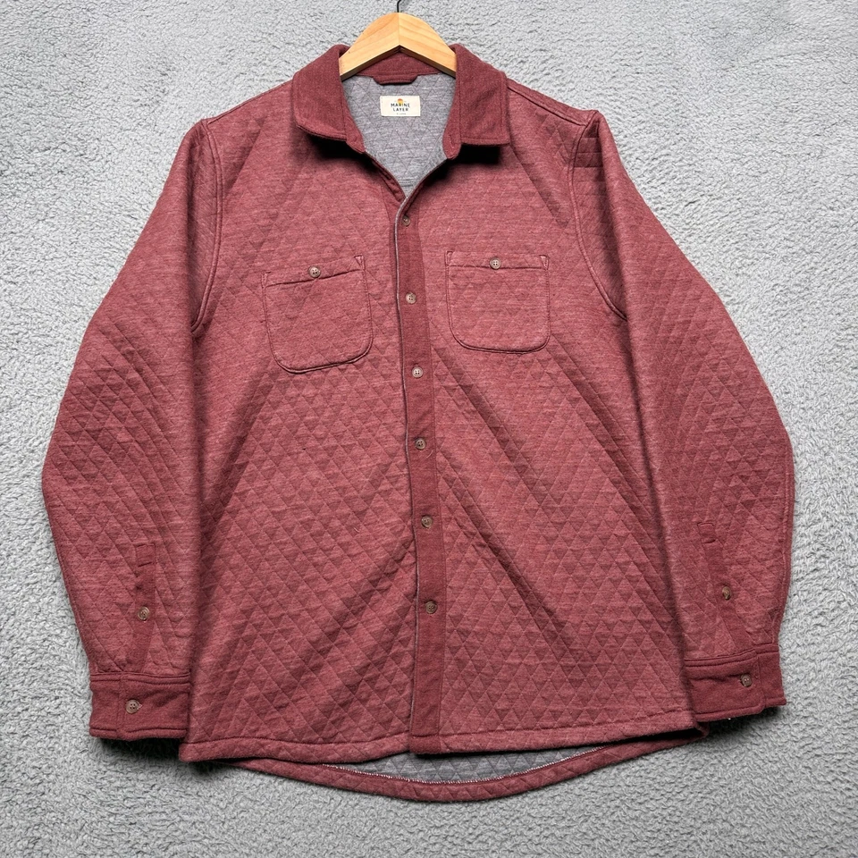 Куртка мужская Marine Layer Corbet стеганая верхняя юбка размер XL красная - Изображение 3 из 4