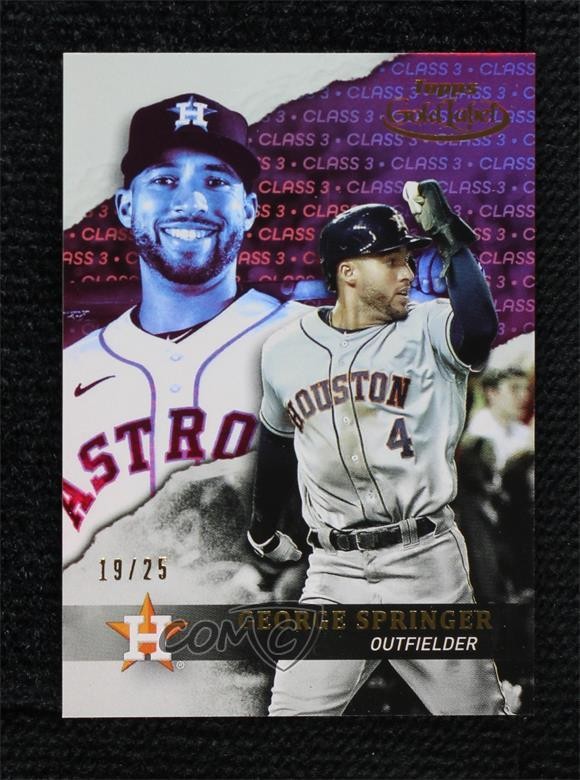 2020 Topps Gold Label Class 3 Red 19/25 George Springer #43 13c1
