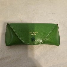 Kate Spade Eyeglass Case Green Soft Cover Protection Travel EUC