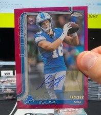 2025 Topps Chrome Isaac TeSlaa Magenta Refractor Rookie Auto /399 #RA-ITS Lions 