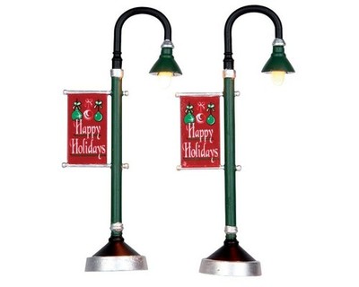 Lemax Weihnachtsdorf Municipal Straßenlaternen 64065 2er Set beleuchtetes Zubehör