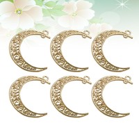 20 StüCk Legierung AushöHlen Mond AnhäNger Charms Diy Schmuck Herstellung