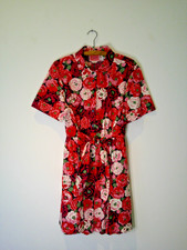 NWT Kate Spade Rosette Blooms Tie Waist Shirtdress Collar 14