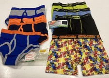 Boys Underwear 8 Pr.Briefs Boxer Hanes Sport / Super Mario / Wonder Nation 10-12