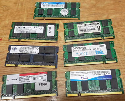 2 GB Notebooks RAM DDR2  PC2-5300  667 MHz verschiedene Hersteller S. Bild #xx