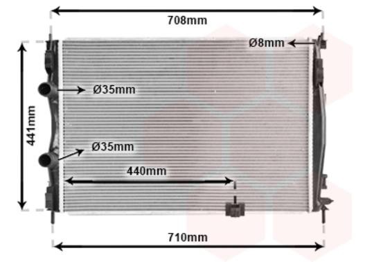 MotorküHler FüR Nissan Motor-Radiator KüHlung 13002288 VAN Wezel-image