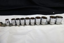Snap On 10 Piece 6 Pt Socket Set FS-281, 261, 241 ,221, 201, 191,181,161,141,121