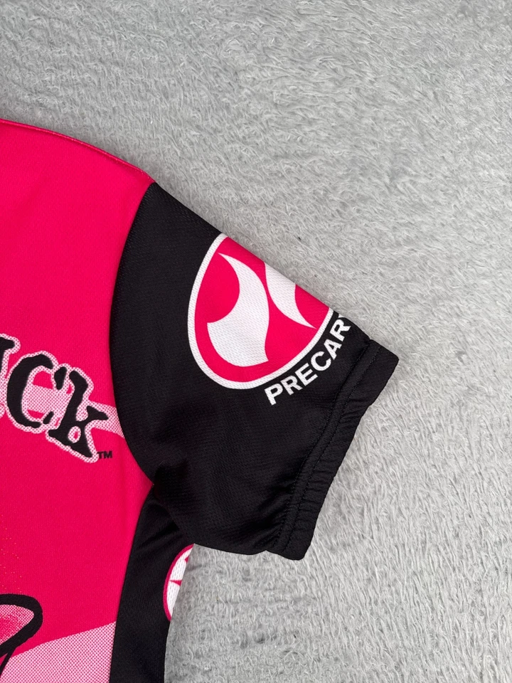 Camiseta de ciclismo World Jerseys para mujer pequeña rosa motociclista chica 1/2 cremallera poliéster Foto 2 de 4