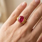 24K Gold 925 Sterling Silver Rings Elysian Pink Padparadscha Sapphire 8.35Ct