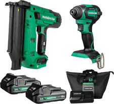 Metabo HPT 18V Multivolt™ Brad Nailer + Impact Driver Combo Kit, KC18DEXQD