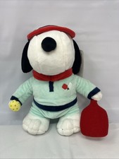 Pickleball Snoopy Summer Peanuts 11" Plush New With Tags