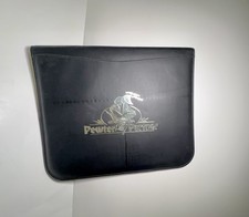 Pewter and Panner Black Leather Portfolio Binder Three Ring Organizer