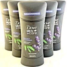 Dove Men+ Care Antiperspirant 5X Sea Salt + Lavender Vegan 72H 2.6oz exp 11/26