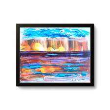 Modern Expressionism Signed Original Painting 11x14 Art Canvas Golden Dome COA