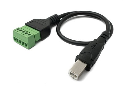 USB 2.0 Kabel 30cm Typ B Stecker zu 5 polig Leiterplattenstecker Adapter Schwarz