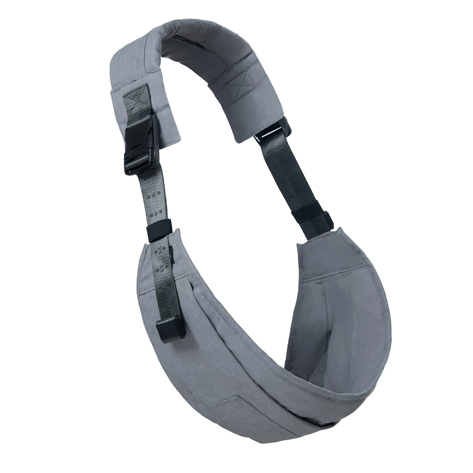 Gray Toddler Baby Sling Carrier Premium Cotton Large Seat Fits Up To 4XL