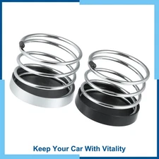 2pcs Dashboard Car Cup Holder Bottle Cupholder Black Silver Tone