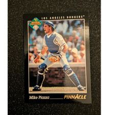 Pinnacle 1993 Mike Piazza Los Angeles Dodgers Rookie Prospect Baseball Card #252. rookie card picture