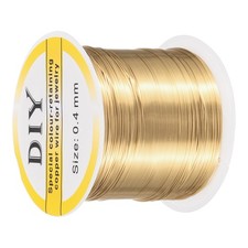 0.4mm Craft Wire Beading Copper Wire for Jewelry Make Supply Bright Gold -328 ft