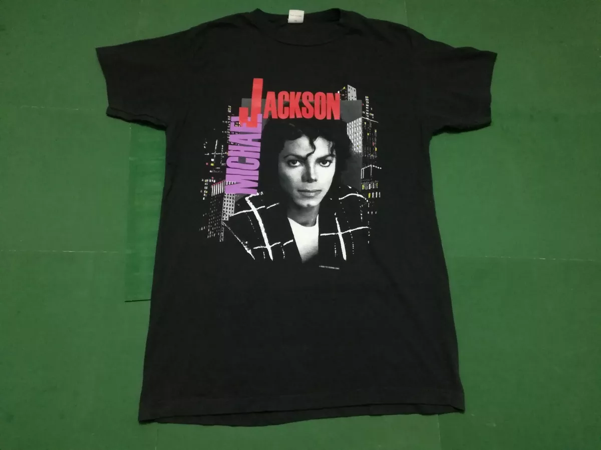 VINTAGE MICHAEL JACKSON BAD WORLD TOUR TEE SHIRT 1988 SIZE LARGE