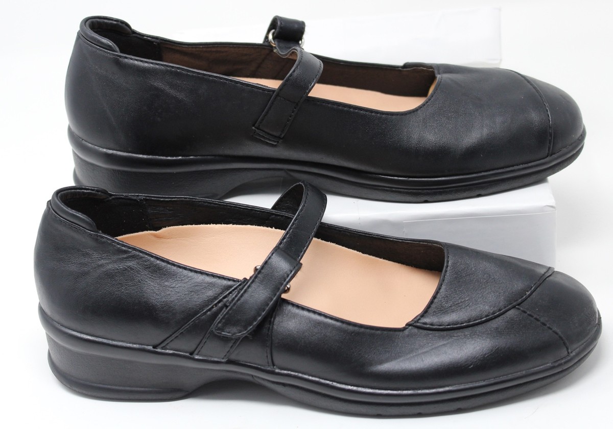 Propet Mary Jo Walker Slides Black Leather Mary Janes Comfort