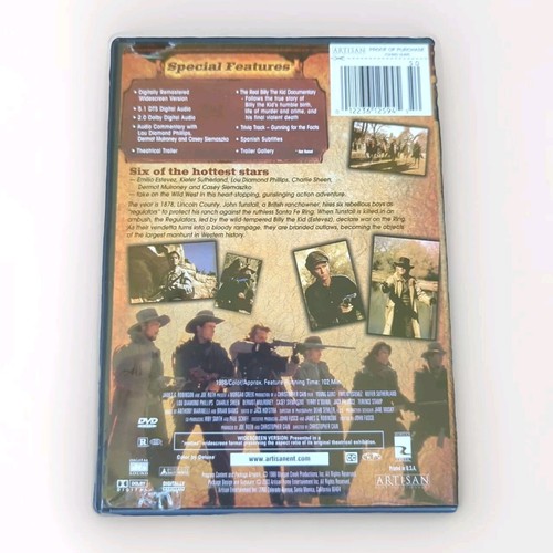 Young Guns Movie DVD 1988 Special Edition Emilio Estevez Charlie Sheen Western - Picture 5 of 6