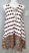 Show me your MuMu Rancho Mirage Lace Up Mini Dress Size Small The Victorian Boho
