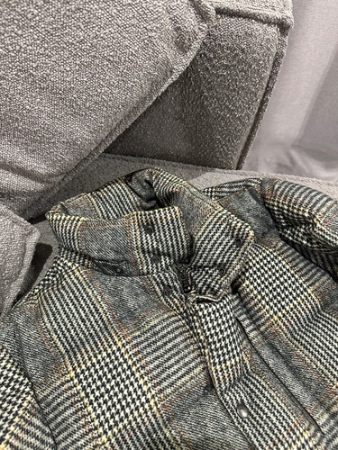 Men's MONCLER Rolland Tweed Wool Quilted Down Puffer Jacket Coat RARE Size 4 ~L - Picture 7 of 14