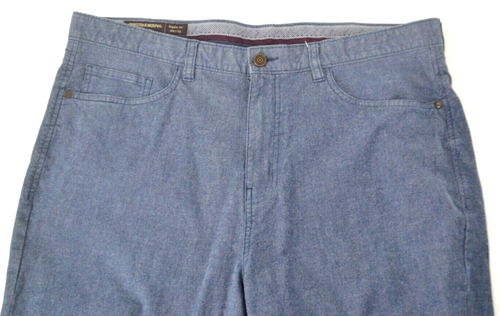 JOHNSTON & MURPHY Men's Regular Fit 5 Pocket Dungarees SIZE 38/32 Blue - Picture 4 of 6