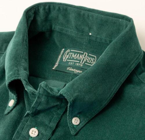 Gitman Vintage $235 NWT Emerald Green Corduroy Classic Oxford Shirt AW24 S - Picture 2 of 6