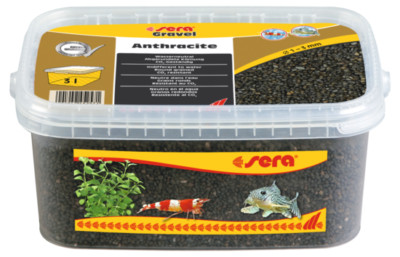 sera Gravel Anthracite 3 Liter Naturkies anthrazit Süß- und Meerwasseraquarien