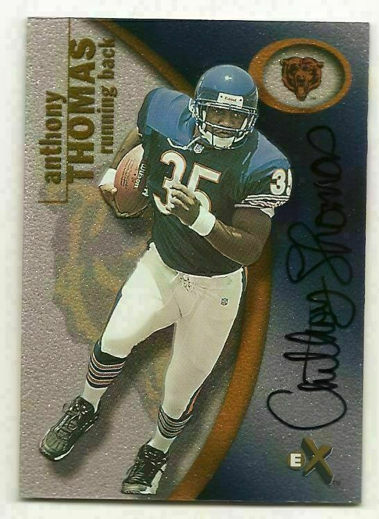 2001 Skybox EX ANTHONY THOMAS AUTO #A0146/1250 BEARS ROOKIE RC 132