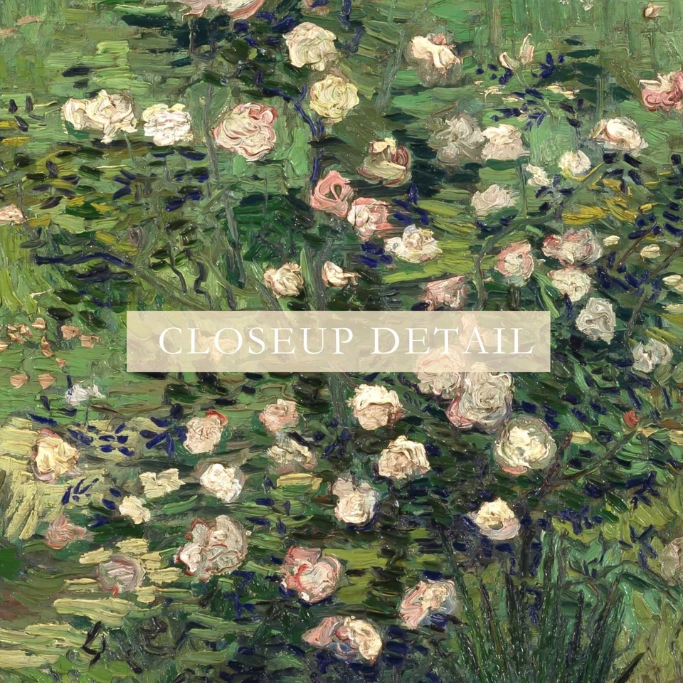 Pintura de paisaje de rosas Vincent Van Gogh impresión de giclee en papel de bellas artes Foto 2 de 4