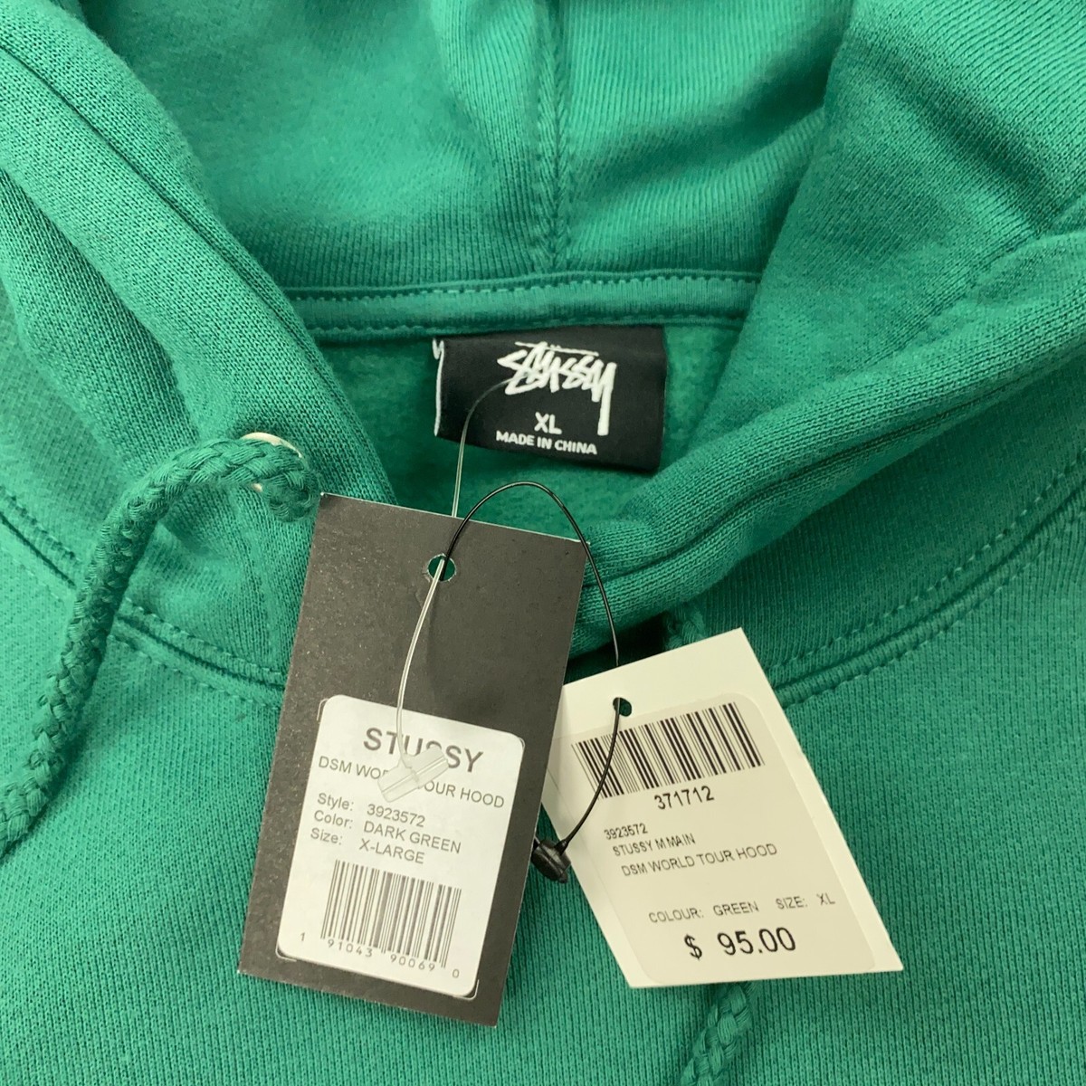 Stussy X Dover Street Market DSM World Tour Hoodie Mens XL Green