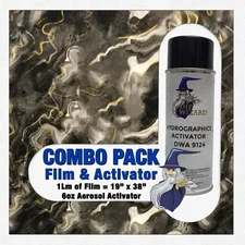 hydrographic film / activator Black Gold Oil Slick hydro dip dipping wizard