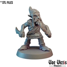 Redcap Elf Dwarf Fighter Miniature DnD D&D Pathfinder RPG