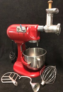 Vintage Hobart N50 5 Qt Countertop Mixer W Ss Bowl Whisk Paddle