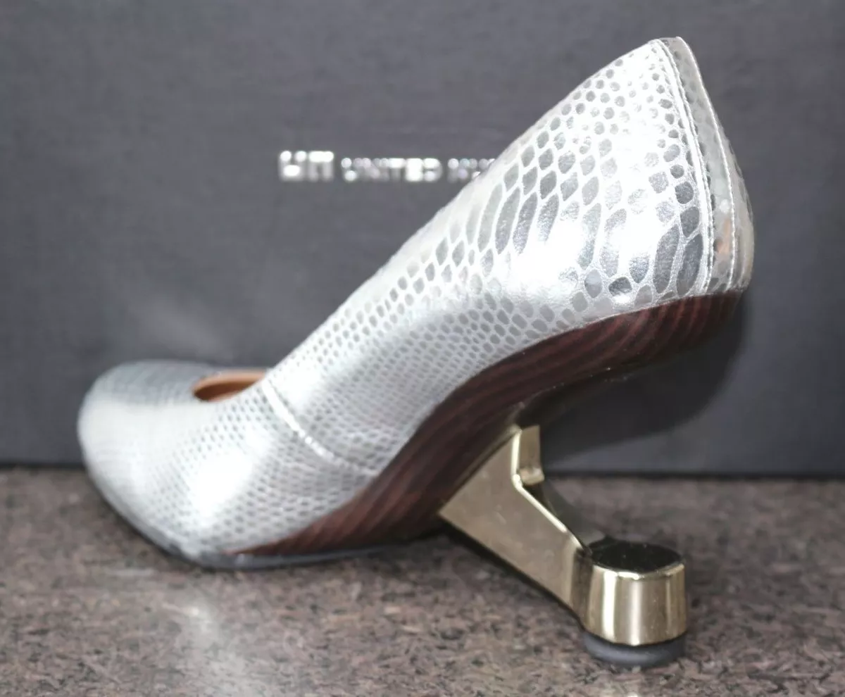 NIB NUDE ARCHITECTURAL EAMZ SILVER SHOES 39 | eBay