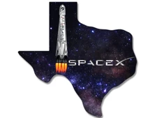 3 inch Texas Shaped SpaceX Sticker (space nasa musk f9 outer travel moon decal)