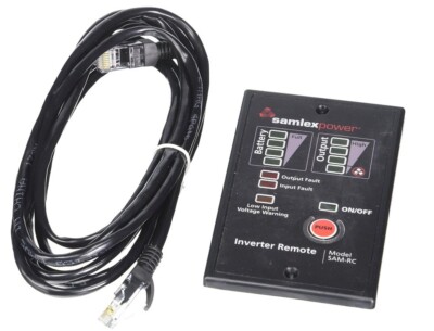 Samlex America Solar SAM-RC SAM Series Optional Remote Control, Black ...