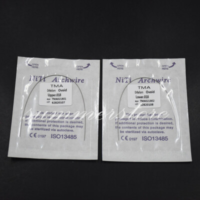 2 Packs Dental Titanium-Molybdenum Alloy TMA Arch Wire Round Upper + Lower
