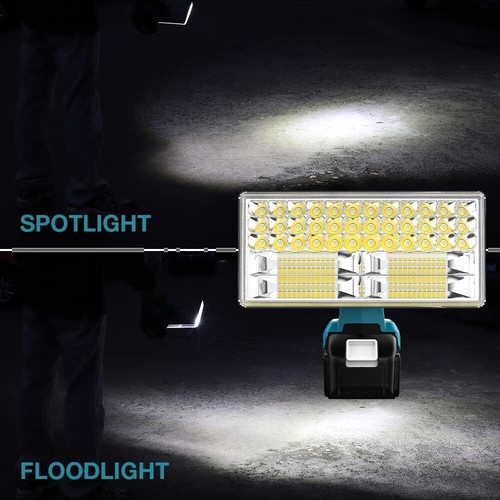 LED Work Light for Makita 18V Li-ion Battery Outdoor Portable Flashlight w/ USB - Picture 7 of 15