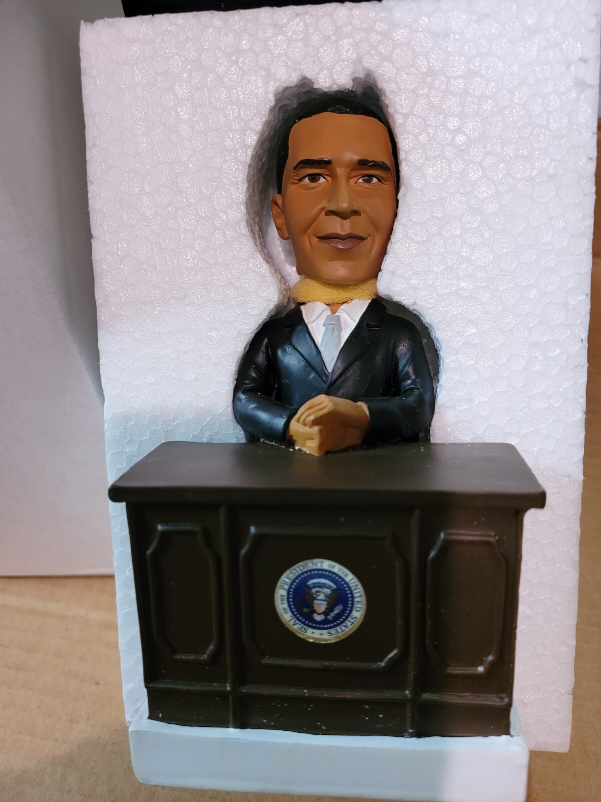 Rare President Barack Obama bobblehead sitting at desk NIB eBay