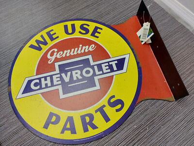 Chevrolet ''We Use Genuine Chevrolet Parts'' Wall Mounted Sign