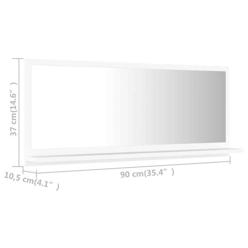Badspiegel mit Ablage Wandspiegel Badezimmerspiegel mehrere Auswahl vidaXL - Bild 8 von 152