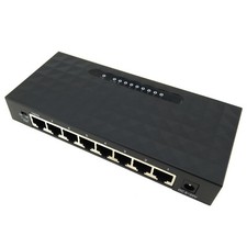 8 Port Ethernet LAN Hub Switch Gigabit Network for PC Mac Router TV STB Adapter